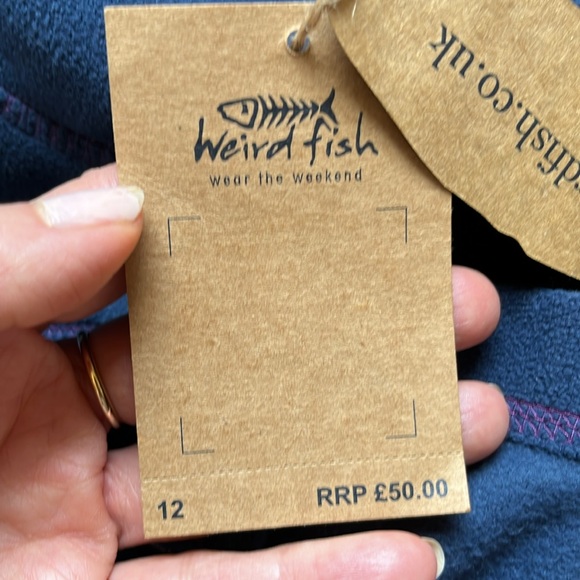 Weird Fish blue fleece with lavender trim and front zipper. - Picture 7 of 7